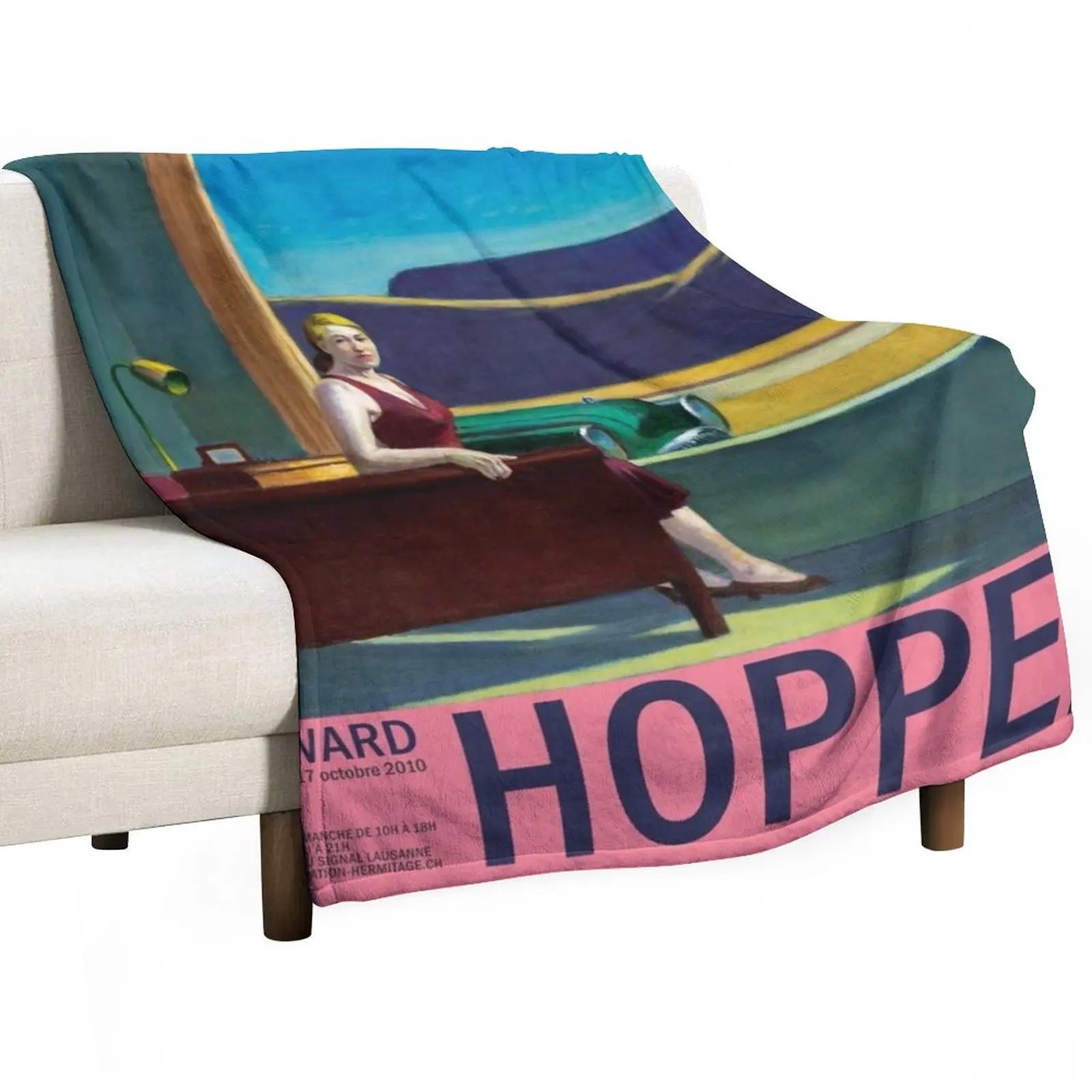 

New Edward Hopper - Western Motel - Minimalist Exhibition Art Poster Throw Blanket Quilt Blanket Fashion Sofa Blankets