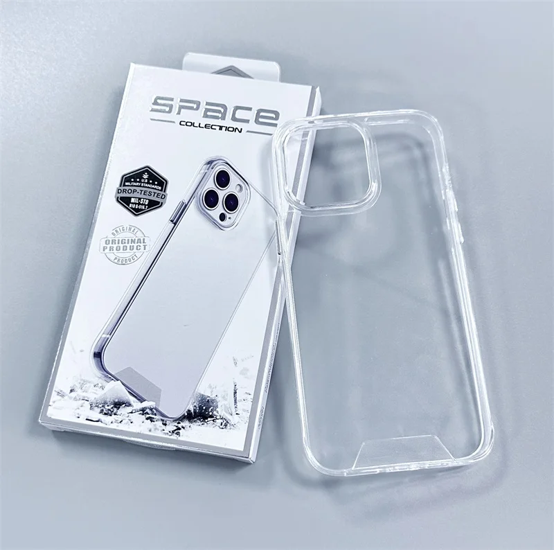 Premium Acrylic Crystal Clear Shockproof Protective Case with Hard Back and TPU Bumper
