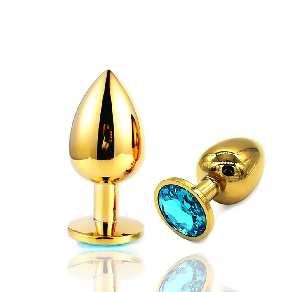 3PCS a Set Diamond Anal Butt Plug Metal Round Anal Plug with Diamond Anal Butt Training Plugs For Women Men Couple Adult Sex toy — view 3