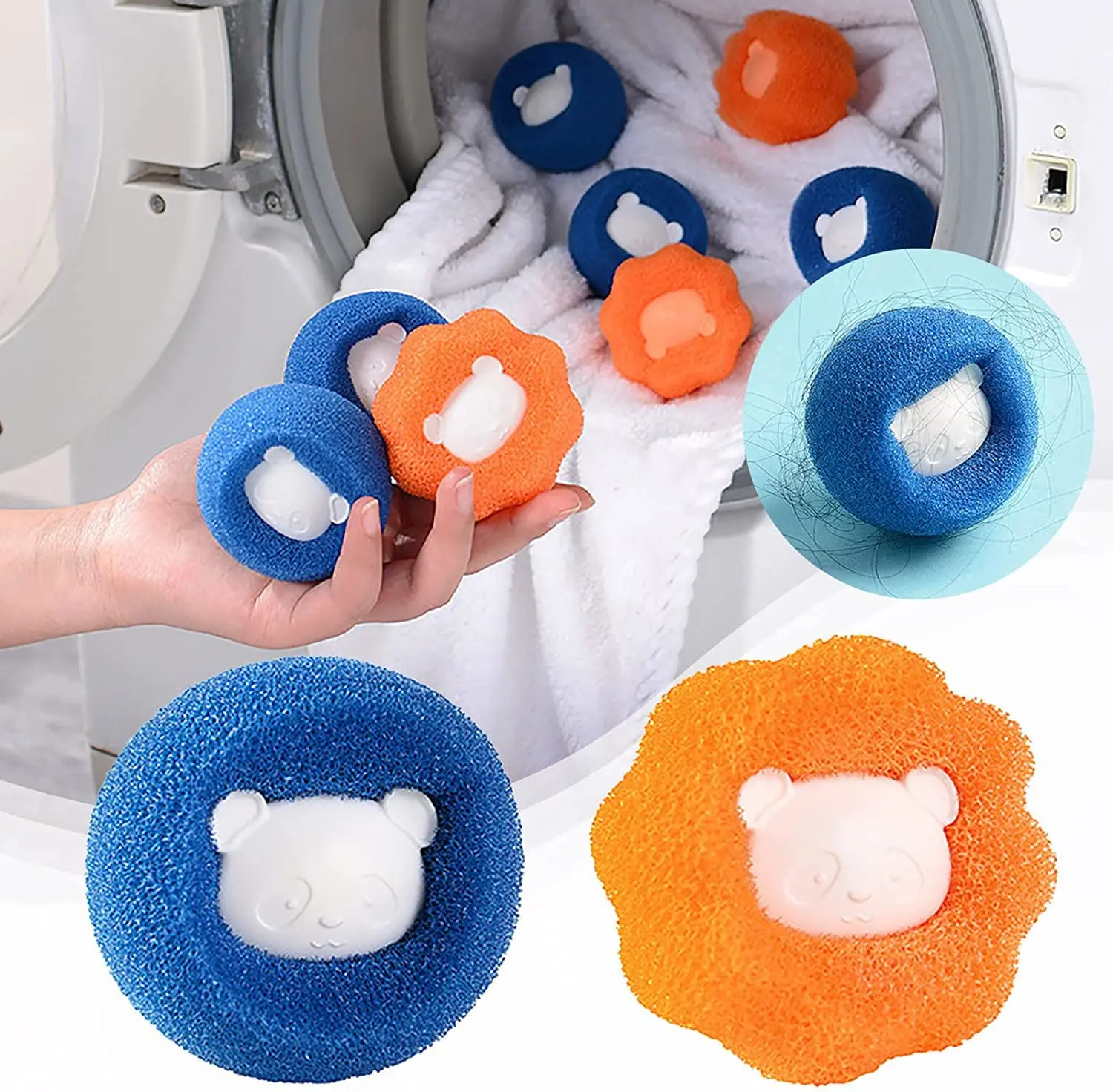 Boule à linge magique réutilisable pour machine à laver, brosse anti- peluches, sèche-linge pour animaux