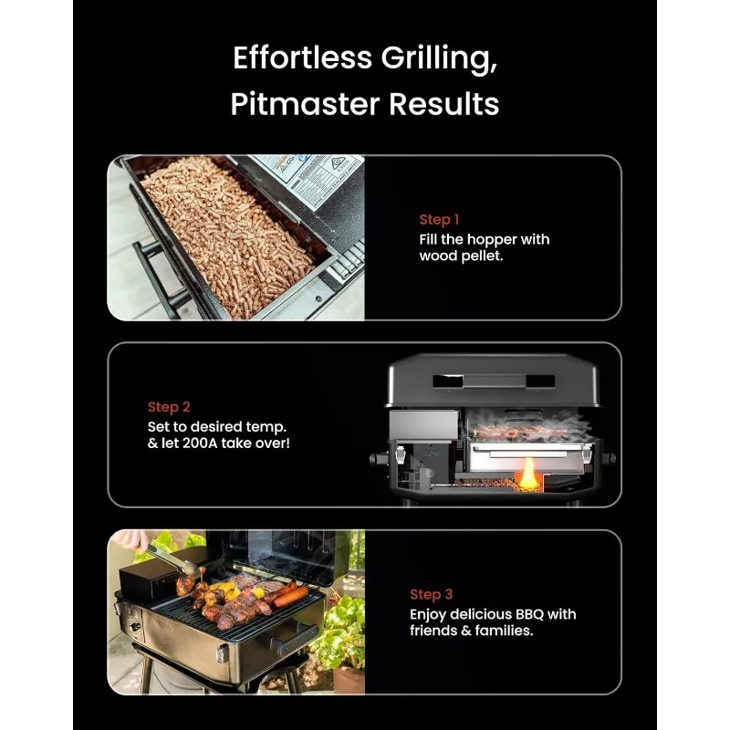 200A Portable Wood Pellet Grill & Smoker 5
