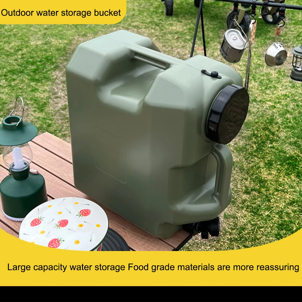 

18L Outdoor Water Bin Large Capacity Portable Camping Bucket Water Storage with Detachable Faucet for Outdoor Travel Driving