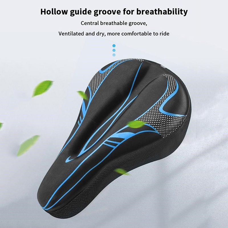 Bike Seat Cushion, Silicone Gel Padded  Cover Bike Seat Cover For Men Women, Adjustable Soft Padding Bicycle Seat Cushion