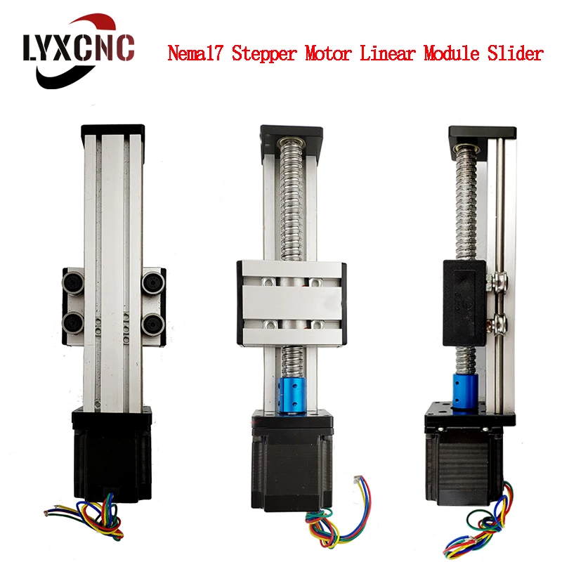 

Linear Module 100/200/300/400/500/600mm Slide Table Stage SFU1204/1605/1610 Ball Screw + Nema17 42 Stepper Motor For XYZ Axis