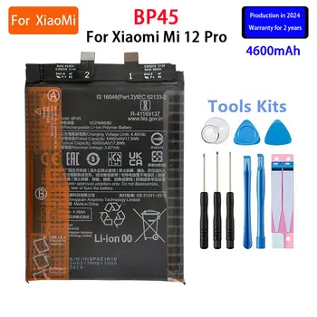 2024 years 100% Orginal BP45 4600mAh Battery For Xiaomi Mi 12 Pro Phone Replacement Batteries+Tools