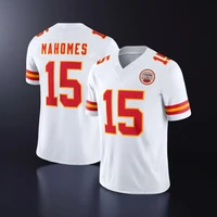 New Rugby Jersey Best Mahomes #15 Football Jersey  Men Women Sports Casual Training T-Shirts V-Neck Breathable Fast Dry Clothes 1