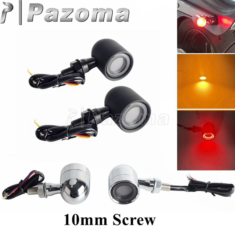 

Universal 10mm Chopper Bobber Cafe Racer Turn Signal LED Tail Brake Indicator Light Lamp For Harley Honda Suzuki Yamaha Kawasaki