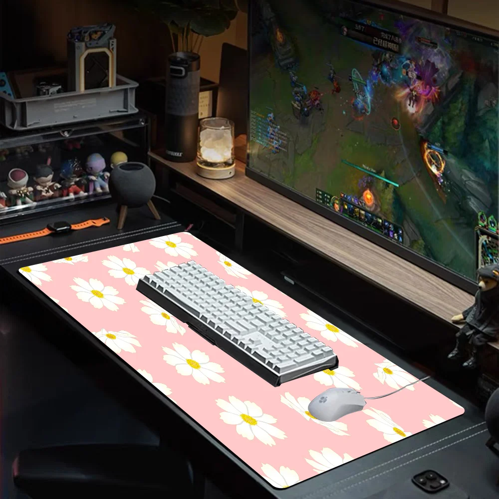 Flower Daisy Pattern Fashion Gamer Speed Mice Retail Small Rubber Mousepad Size For Keyboards Mat Boyfriend Gift 3