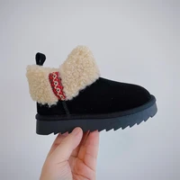 Kid's Classic Fur Snow Boots Children Genuine Suede Leather Shorts Boot Shoes Girl Mini Fashion Chestnut Keep Warm Cotton Boots 4