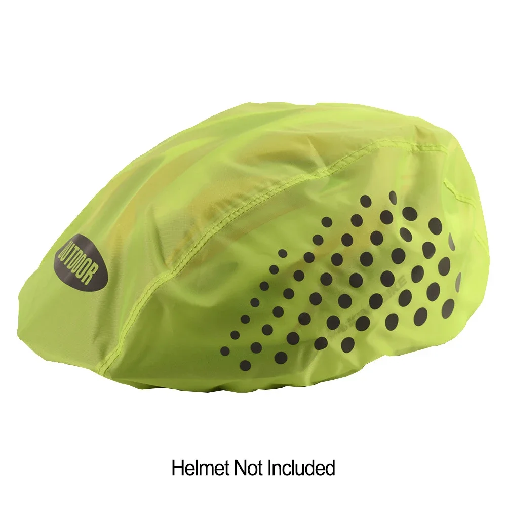 반사 스트립이 있는 자전거 헬멧 방수 커버, 사이클링 MTB 도로 자전거 헬멧, 방수 옥스포드 천 보호 커버