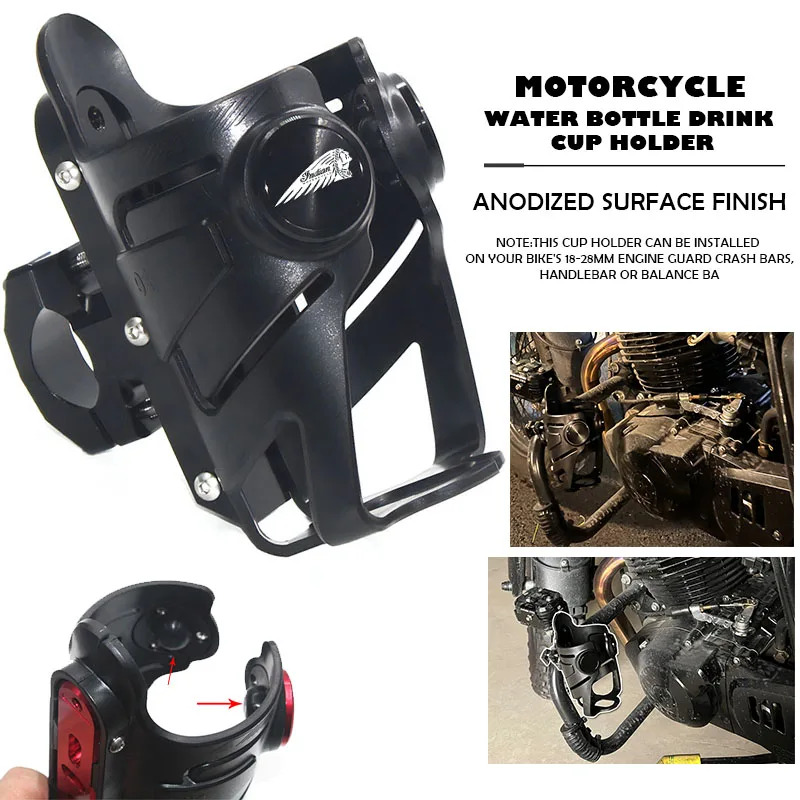 2023 Moto Beverage Water Bottle Drink Cup Holder Staffa Per Indian Ftr 1200 S Ftr1200 Carbon / Rally Chief Vintage Scout