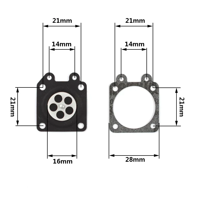 10pcs Electricity Carburetor Repair Kit 4500 Chainsaw Repair Carburetor Diaphragm Gasket Kit Garden Tool for Walbro Carburetor