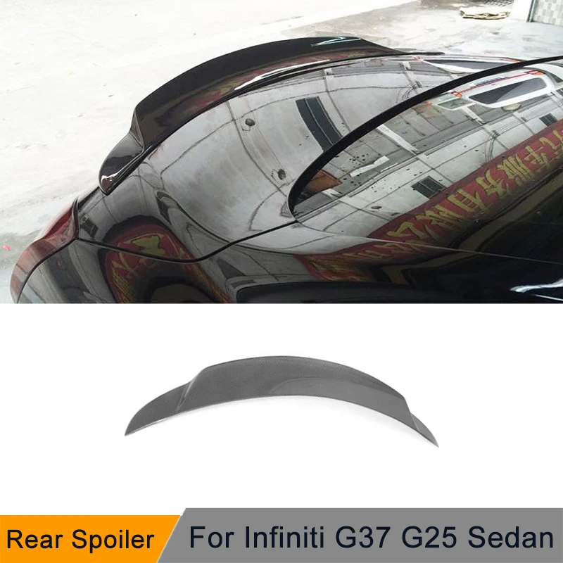 

Задний спойлер для багажника из углеродного волокна, крыло для Infiniti G37, 4 двери седан 2009-2013, G25 2011-2013, задний спойлер для автомобиля