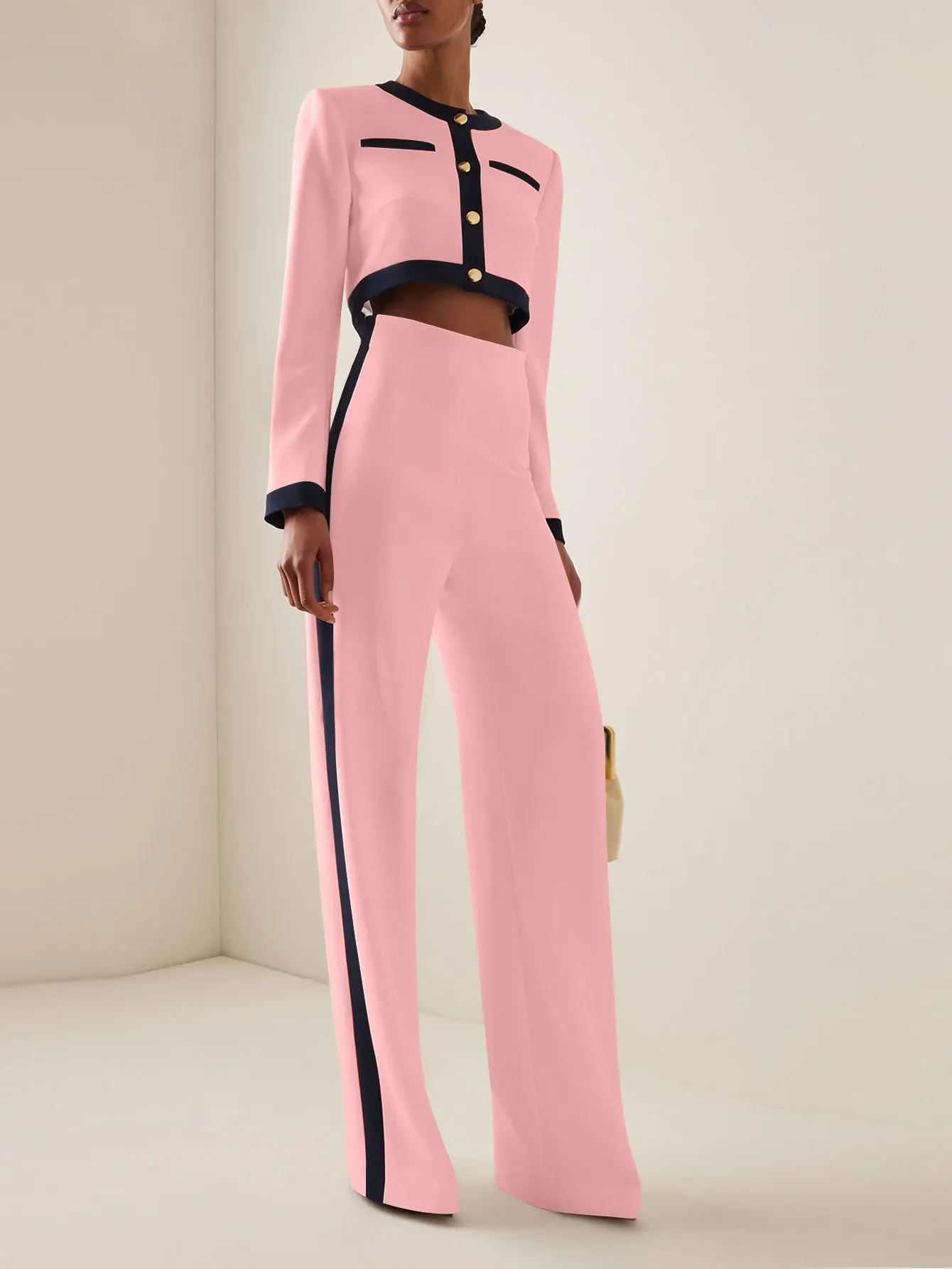 طقم سراويل ومعاطف نسائية نمط جديد بلوزة احترافية ب...