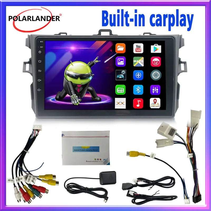 

Multimedia Video 9'' 2 Din BT GPS Car Radio HD Built-in Carplay Android 10 MirrorLink WIFI Stereo For Toyota Corolla 2009-2013
