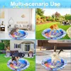Large Pet Water Sensory Mat Inflatable Sea Animal Design Playmat for Dogs Cats Thickened Splash Proof Activity Toy with Fishes