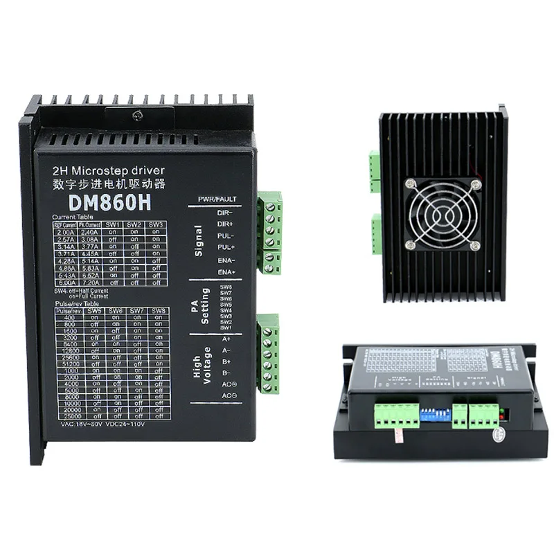 DMA860H DM860H 마이크로스텝 드라이버 고토크 2상 7.8A 스테퍼 모터 드라이버 (Nema34 호환, AC 18-80V/DC 24-110V)