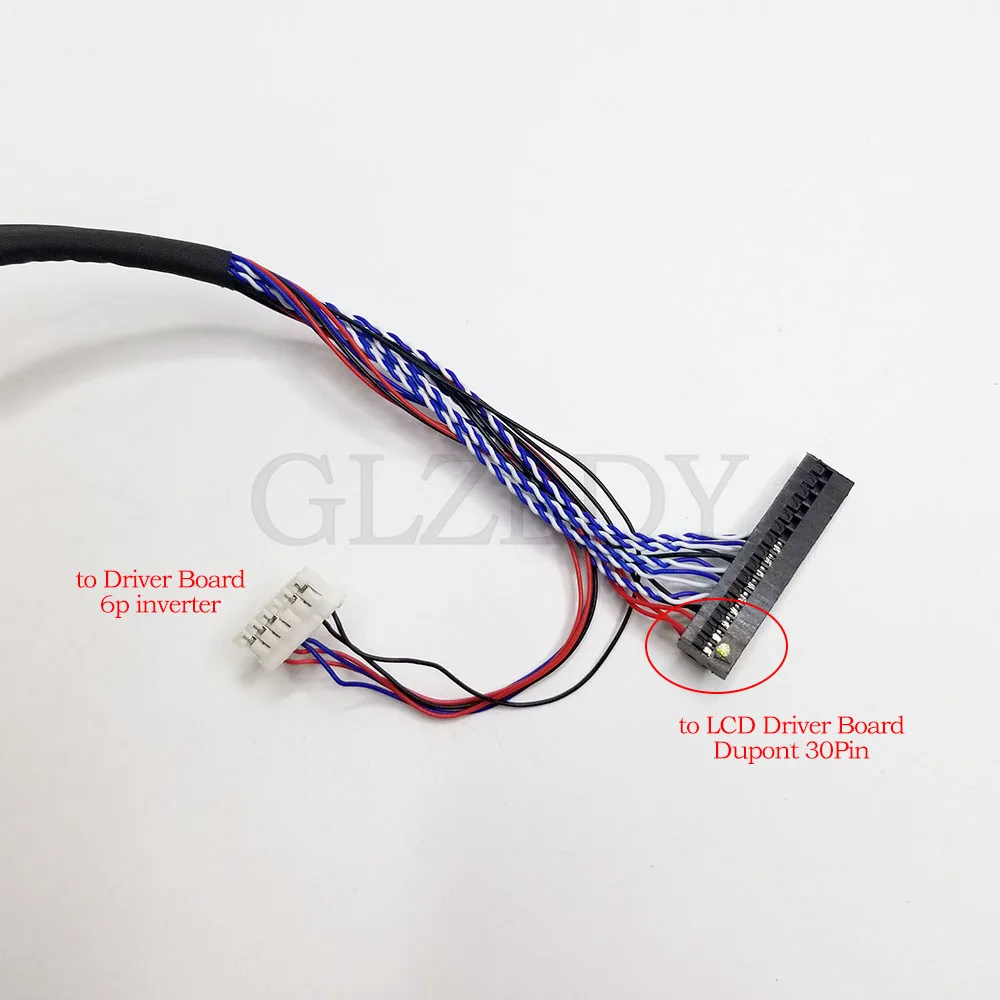 Universal 1Ch 8Bit 40Pins 0.5mm I-PEX20453 20455 Notebook LED LCD LVDS Screen Cable For LCD DIY Modified display