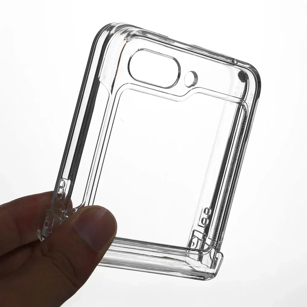 For Samung Galaxy Z Flip 5 Mobile Phone Cae with Hinge Protection Full Cover Hard PC Shockproof Slim Tranparent_voghion.com
