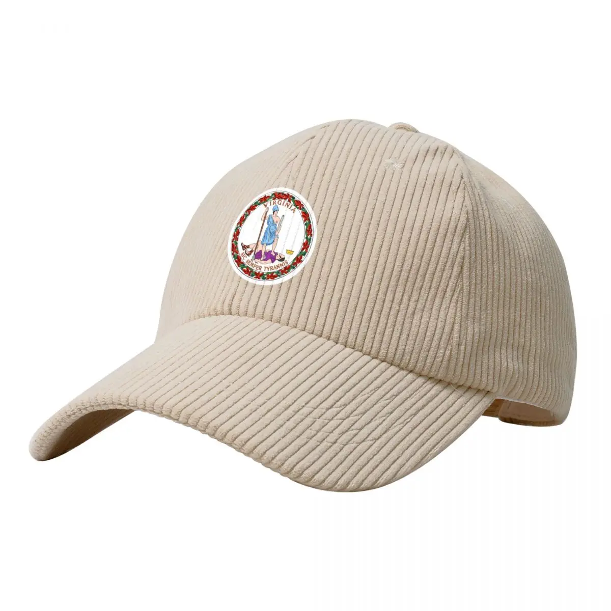 

The Virginian (Flag of the State of Virginia) Corduroy Baseball Cap foam party Hat cute Sun Hats For Women Men's