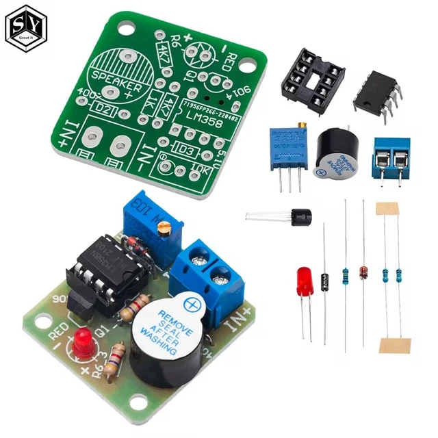 Panneau d'alarme sonore et lumineux, accumulateur 12V LM358, Buzzer,  prévention de décharge excessive, Module de contrôleur, Protection contre  les surtensions - AliExpress