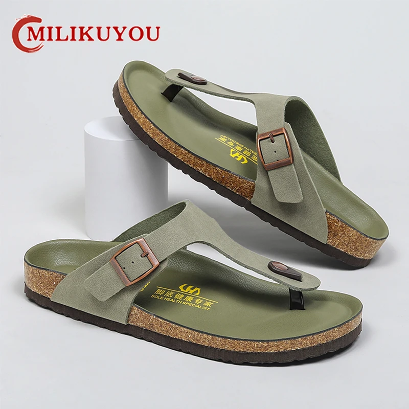 남녀공용 브랜드 여름 샌들, 야외 비치 슬리퍼, Zapatos Hombre, 내구성 미끄럼 방지, 럭셔리 플립 플롭, 하이 퀄리티