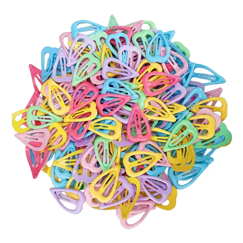 

5/10/20PCS Mini Candy Colors Waterdrop Shape Hairpins Sweet Small Dog Hair Clips Barrettes Solid Clip Fashion Hair Accessories