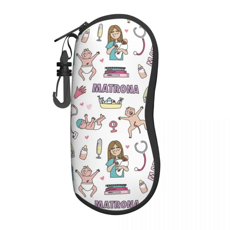 

Custom Cartoon Doctor Nurse Enfermera En Apuros 55 Shell Glasses Case Unisex Cool Eyeglasses Case Sunglasses Protector Box