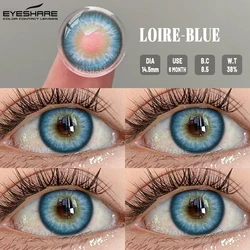EYESHARE Vibrant Gray Colored Contact Lenses - Yearly Wear (LOIRE - BLUE)