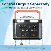 Station d'alimentation portable 600W AC 220V, générateur solaire, station de charge d'urgence pour camping-car, camping, voyages, panne de courant 3