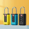 Customs Code Lock for Travel Luggage Password Changeable Black Lock Contrast Design Padlock 3 Digit Combination Lock 1