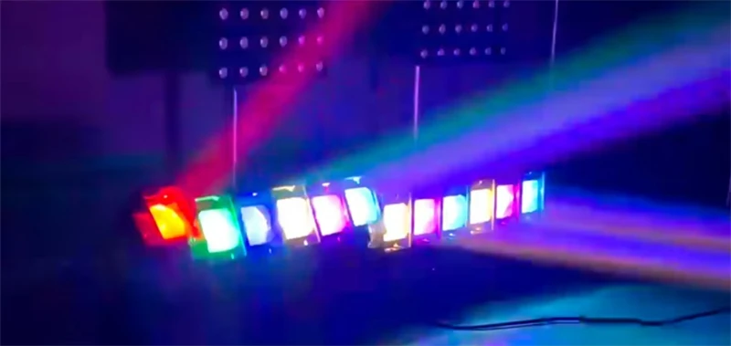 1 piece 12x60w RGBW 4in1 LED Beam Wash Zoom Matrix Stage Moving Head Bar Lights