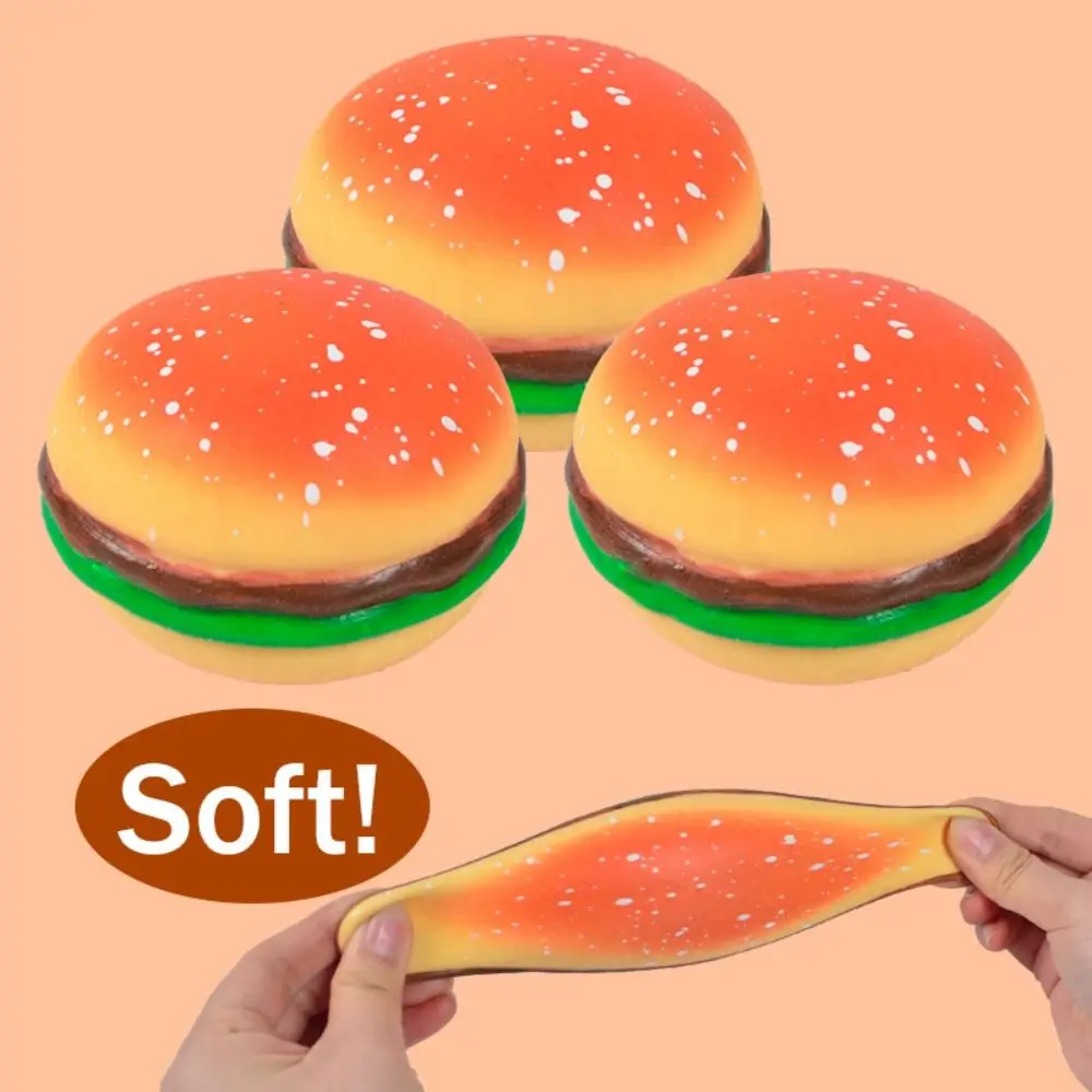 

Ice-cream Hamburger Squeeze Toy Sensory Toy Silicone Pinch Decompression Toy 3D TPR Simulation Food Fidget Toy Children