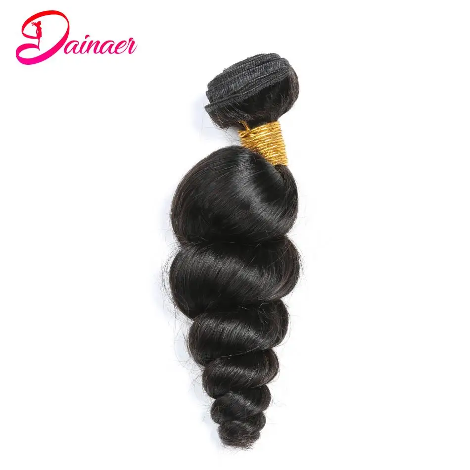 Peruvian Hair Bundles Loose Wave Hair Bundles Natural Color One Bundle Only Remy Human Extensions