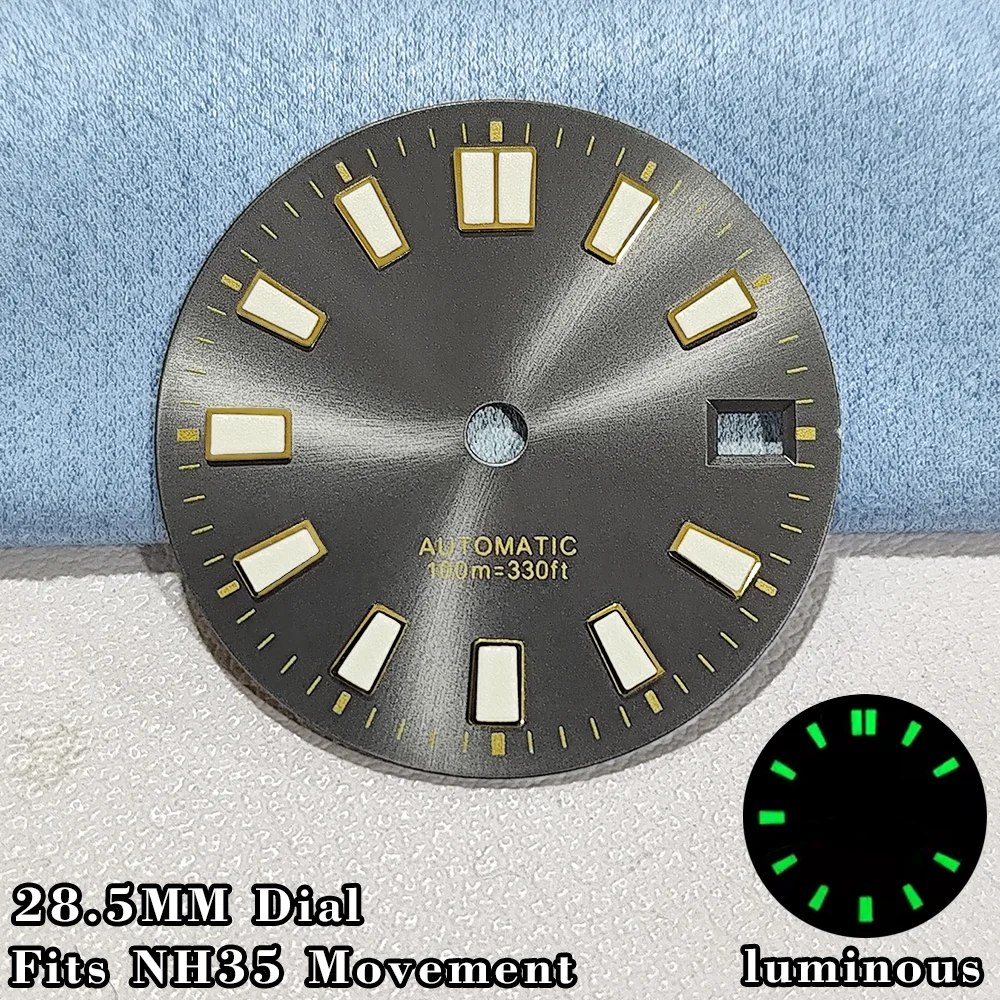 High-Quality Green Luminous Watch Dial - 28.5mm  Accessories