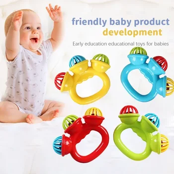 1/4 pièces nouveau-né main hochet balle bébé jouets saisir main cloche jouets sensoriels enfants matériaux de sécurité jouets pour bébé enfants meilleur cadeau 1