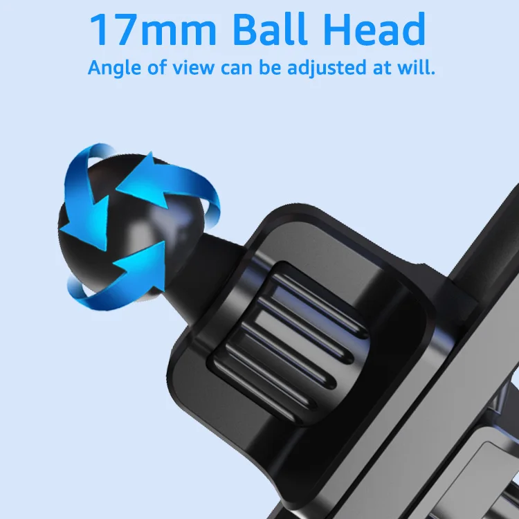 Ibu딤-차량용 휴대폰 거치대, 싱글 블레이드 송풍구, 차량 에어 벤트 클립, 17mm 볼 헤드
