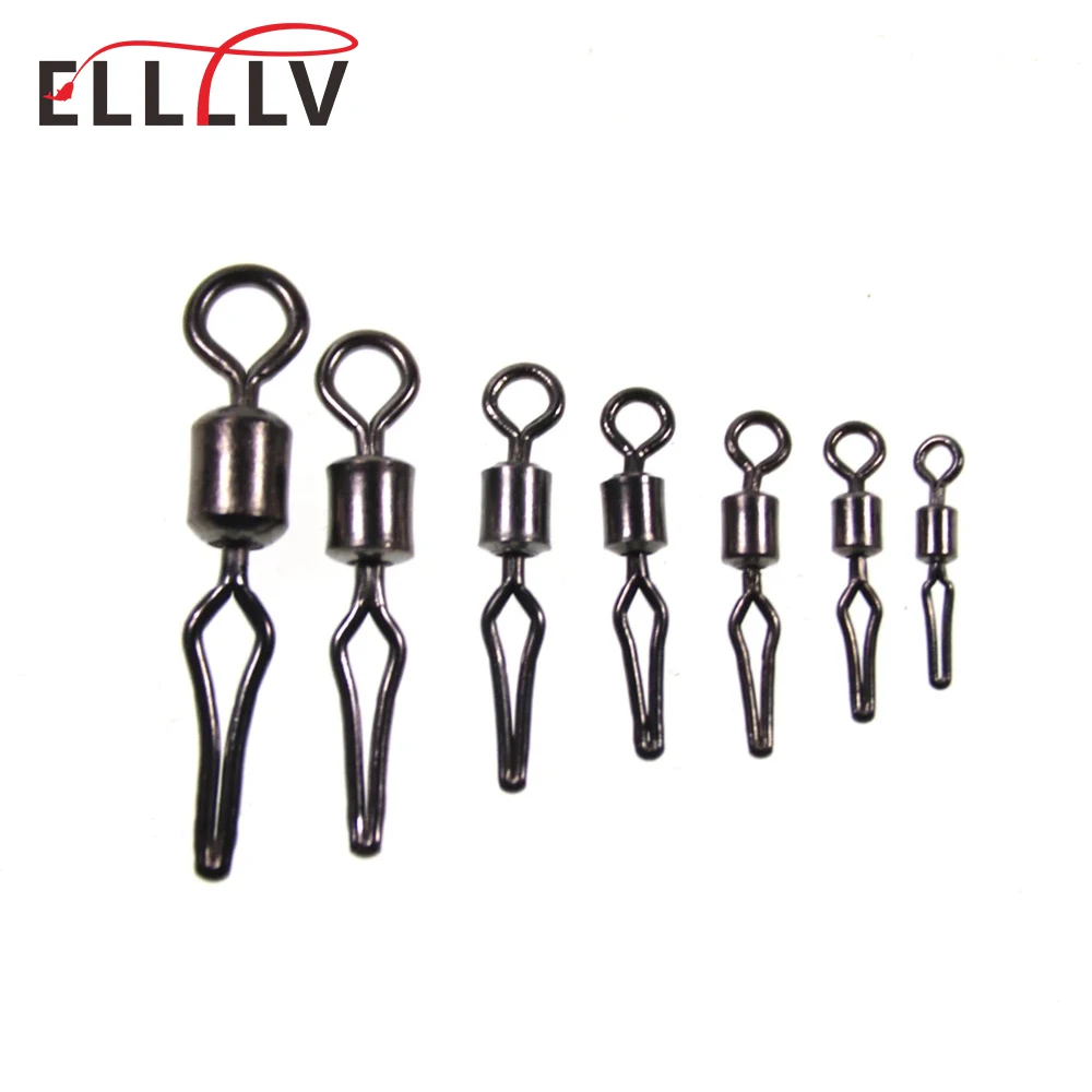 

1000pcs Whole Swivel With Side Line Clip Fishing Swivels Fishing Hook Connector Saltwater Fishing Accessories Size 2 4 6 7 8 10