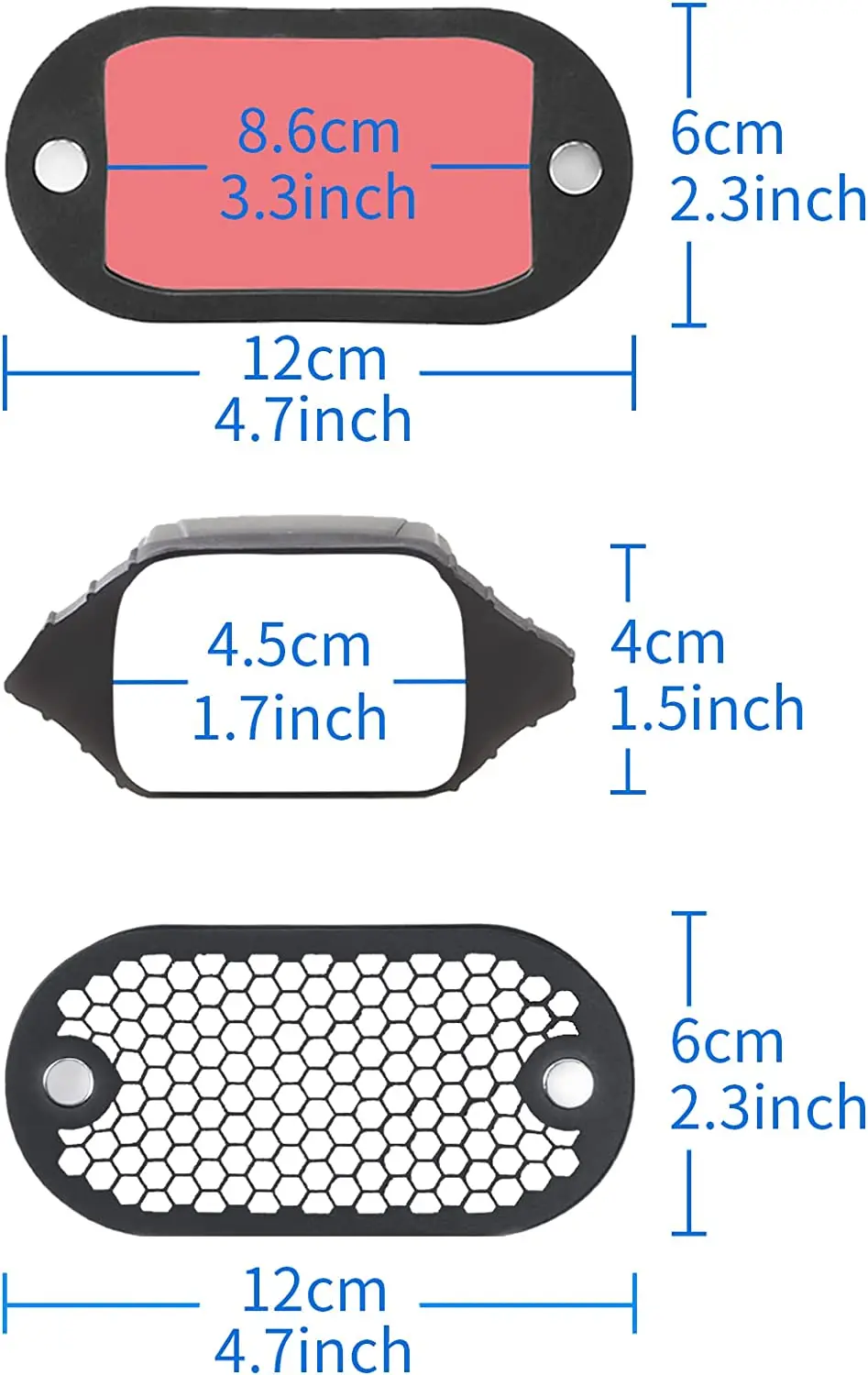 Selens 플래시 스피드 라이트 벌집 그리드 디퓨저 리플렉터, 카메라 플래시 초상화용 플래시 액세서리, 7 마그네틱 컬러 젤