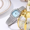 Fashion Women Watches Stainless Steel Mesh Band Watch Rhinestone Dial Luxury Ladies Quartz WristWatch Dropshipping Reloj Mujer 2