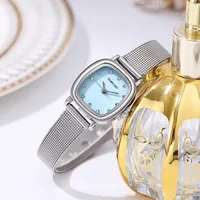 Fashion Women Watches Stainless Steel Mesh Band Watch Rhinestone Dial Luxury Ladies Quartz WristWatch Dropshipping Reloj Mujer 2