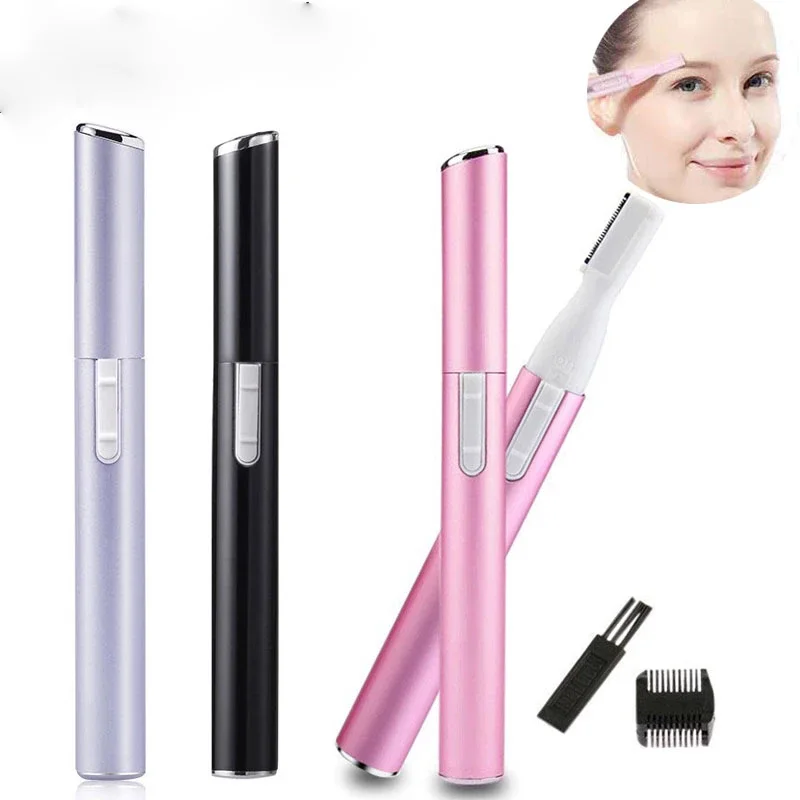 Electric Eyebrow Trimmer for Women and Household Wireless Metal Mini