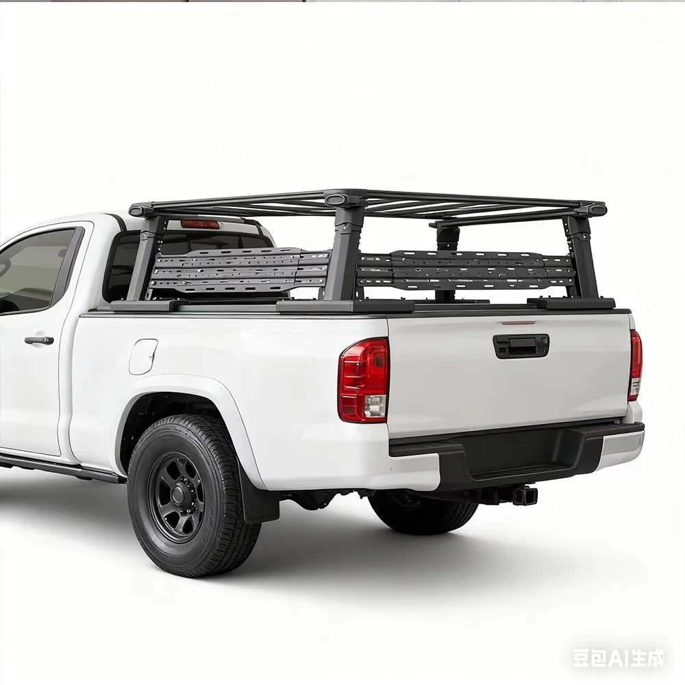 F150 픽업 트럭용 조절식 알루미늄 롤바 (2개 확장 패널 포함, 방수 및 접이식 디자인)