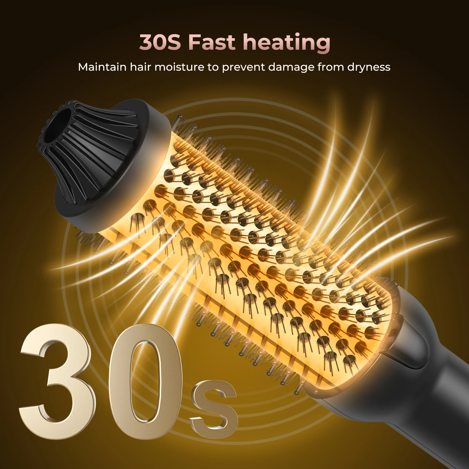 3In1 Dual PTC Fast Heating 210&deg;C Ceramic Hair Curler Comb Wand Straightener 32/38mm