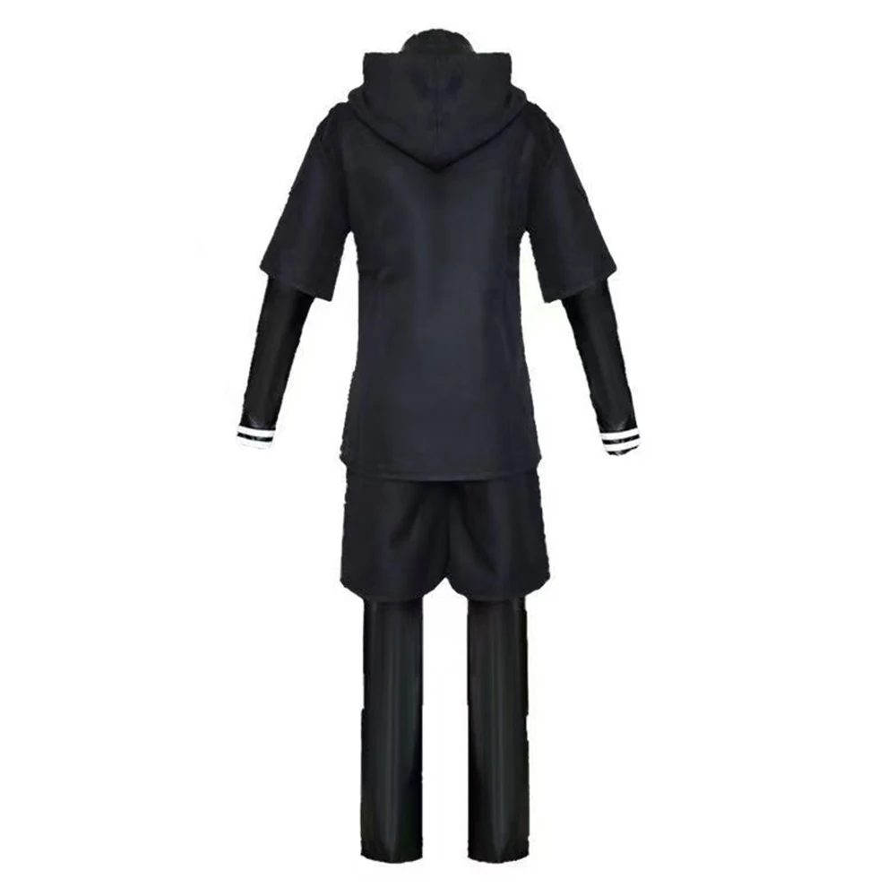 Tokyo Ghoul Kaneki Ken Hoodie Ghoul Mask Wig Cosplay Costume