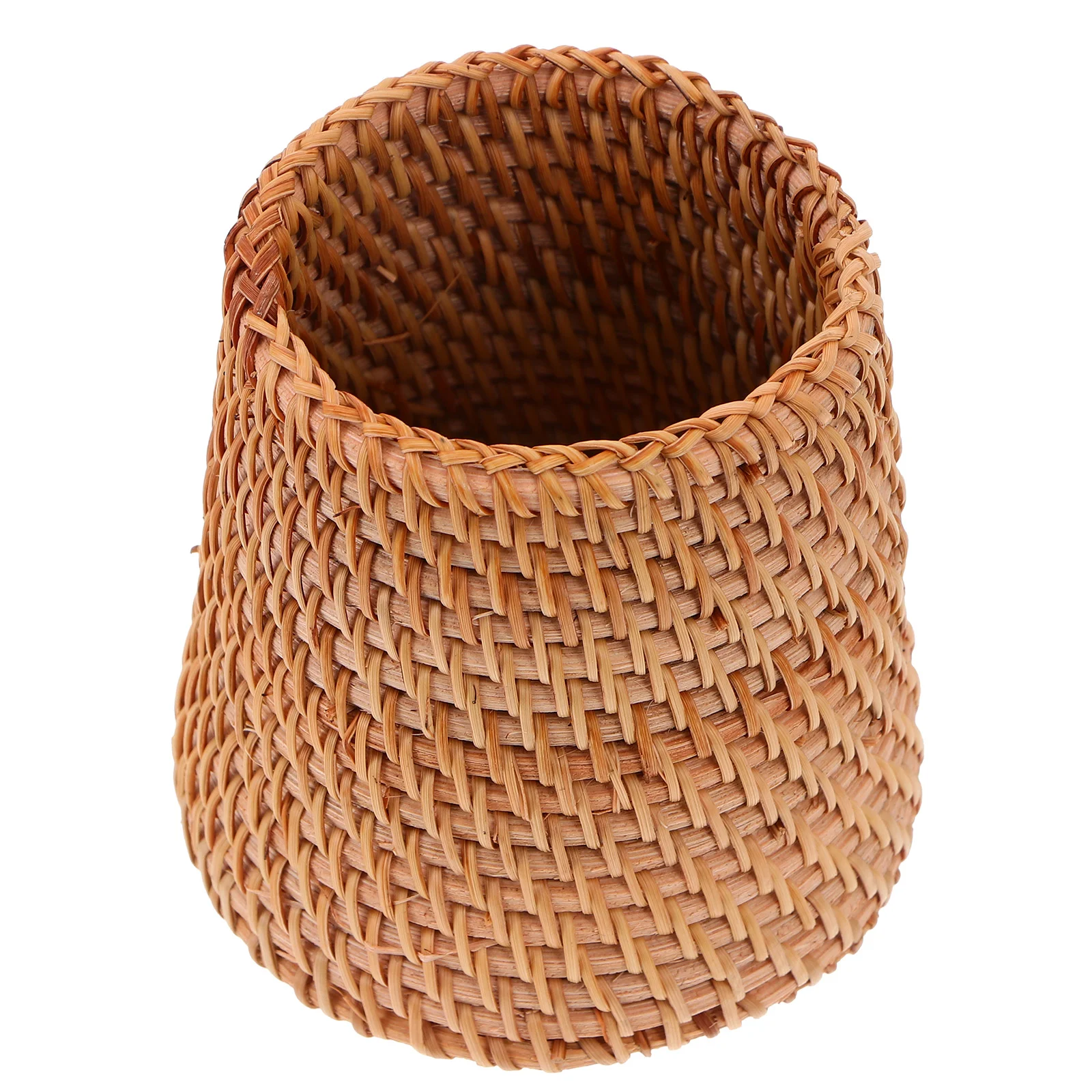 

Woven Pen Holder Sundries Storage Container Stationary Basket Desktop Organizer Baskets