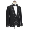 Cenne Des Graoom 2024 Elegant Luxury Men Suits Jewelry Ornament Tuxedo Jacket Pants 2 Piece Set  for Wedding Dress Groom Party 4