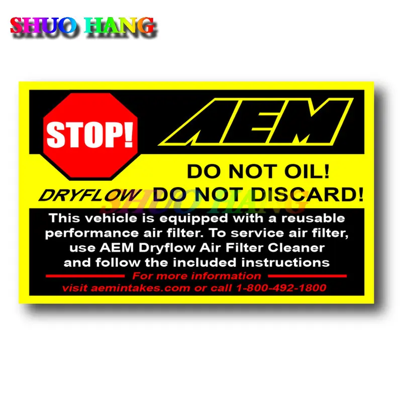 

Stop Do Not Discard Air Filter Warning Smog Sticker Vinyl Car Accessories Window Racing Creative Car Stickers PVC