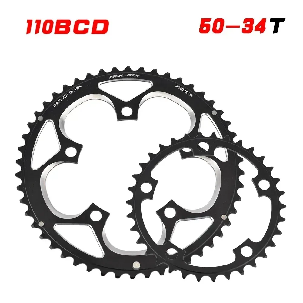 Plateaux Vélo Route West Biking 110BCD 34T/50T Rouge