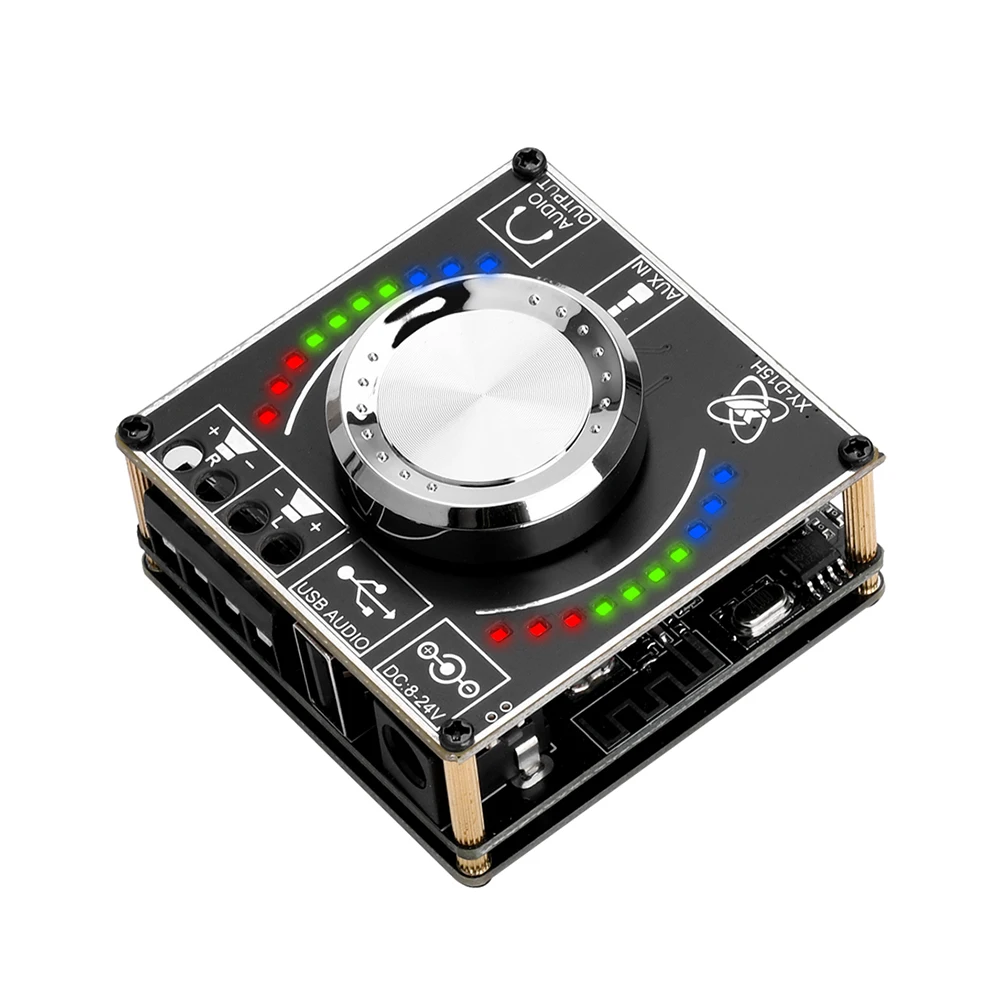 

XY-D15H DC8-24V Bluetooth 5.0 Stereo Audio Digital Power Audio Amplifier Board 2X10W/15W/20W For Home Theater